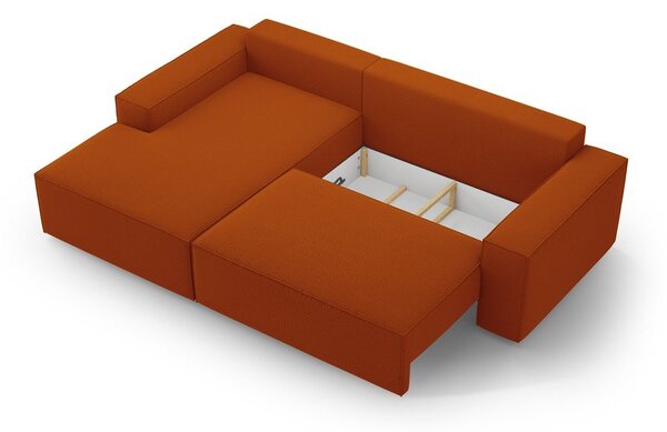 Divano letto color mattone (angolo sinistro) Jodie - Micadoni Home