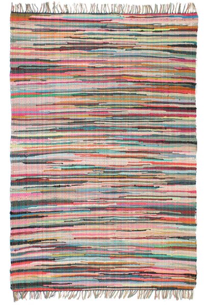 Tappeto Chindi Tessuto a Mano in Cotone 120x170 cm Multicolore
