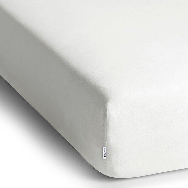Lenzuolo con angoli bianco in jersey 120x200 cm Amber – Restilo