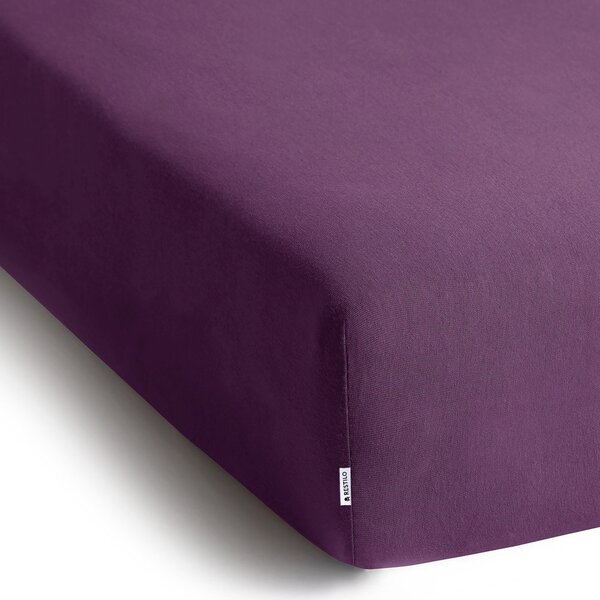 Lenzuolo con angoli viola in jersey 220x200 cm Amber – Restilo