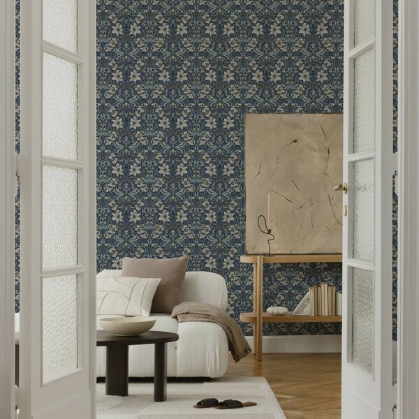 Carta da parati Ornamento floreale classico nello stile di William Morris, Parati fiori e piante classici, a00232 : Uwalls.it