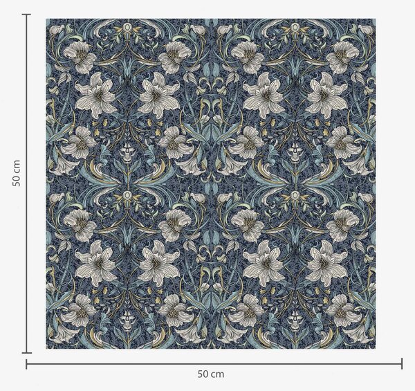 Carta da parati Ornamento floreale classico nello stile di William Morris, Parati fiori e piante classici, a00232 : Uwalls.it