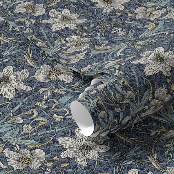 Carta da parati Ornamento floreale classico nello stile di William Morris, Parati fiori e piante classici, a00232 : Uwalls.it