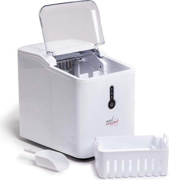 Melchioni Macchina del Ghiaccio Fabbricatore Ghiaccio Potenza 120 watt Capacit 1,6 Litri colore Bianco - CUBIK