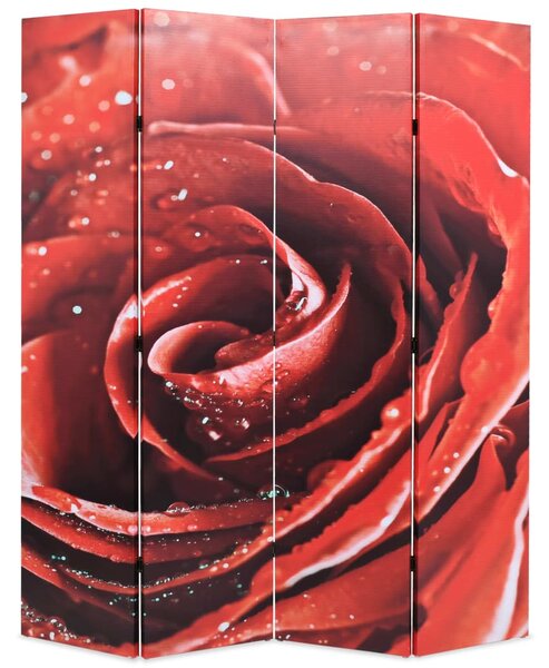Paravento Pieghevole 160x170 cm Stampa Rosa Rossa
