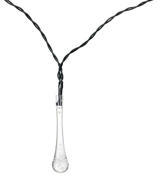 Catena decorata con 50 Gocce a Led Bianco freddo 10 metri con pannello solare Aigostar
