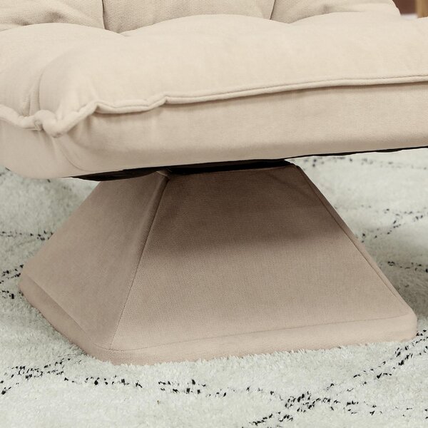 DecHome Poltrona Moderna in Tessuto Effetto Lino Dimensioni 62x70x95 cm colore Beige