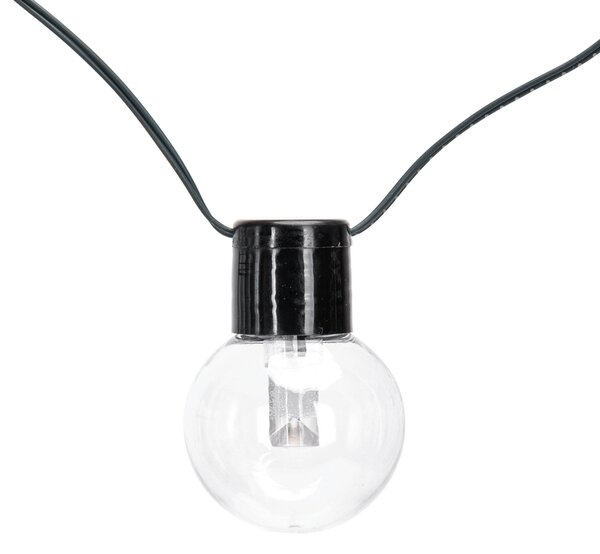 Catena luminosa a Led decorativa a energia solare 10 metri 20 lampadine a sfera trasparenti RGB Aigostar
