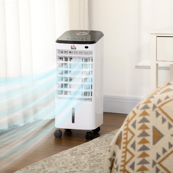 DecHome Raffrescatore d'Aria Portatile Evaporativo senza Tubo con Funzione Deumidificatore Capacit 3,5 Litri colore Bianco