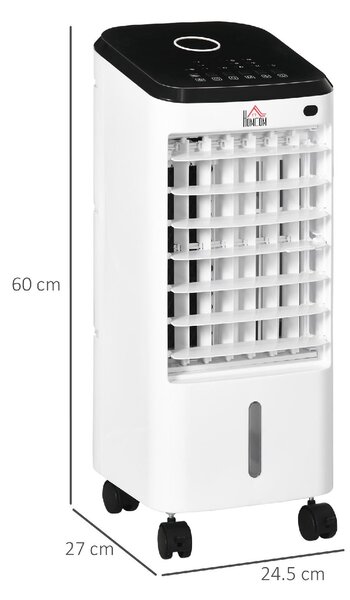 DecHome Raffrescatore d'Aria Portatile Evaporativo senza Tubo con Funzione Deumidificatore Capacit 3,5 Litri colore Bianco