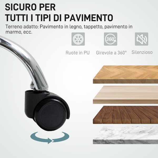 Icon Space Sedia da Ufficio Ergonomica con Ruote e Braccioli Reclinabile con Poggiapiedi Schienale Massaggiante in Tessuto Effetto Lino 66x60x121 c