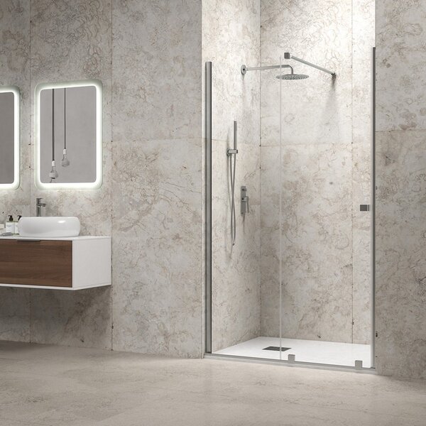Kamalu porta doccia scorrevole 120 cm senza telaio | knm4000c