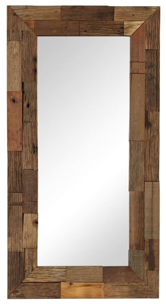 Specchio in Legno Massello di Recupero 50x110 cm