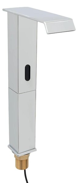 Rubinetto automatico con sensore – Miscelatore da cucina e bagno senza contatto – Raggio di rilevamento di 30 cm – Risparmio idrico – Cartuccia in Vetroceramica – Argento
