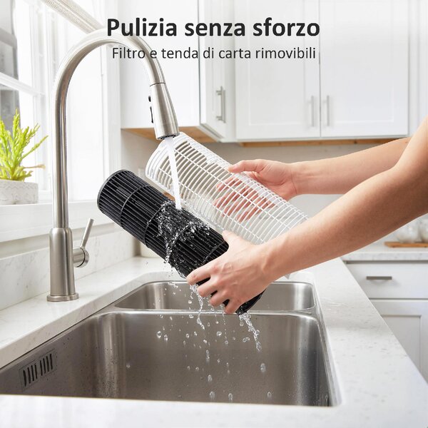 DecHome Ventilatore a Colonna Torre senza Pale Oscillante 3 Velocit con Telecomando e Timer colore Bianco - S5540WT
