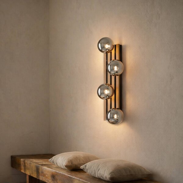 Plafoniera Woodora Lindby, dimmerabile, Legno chiaro, Corridoio, Legno, Design, Applique