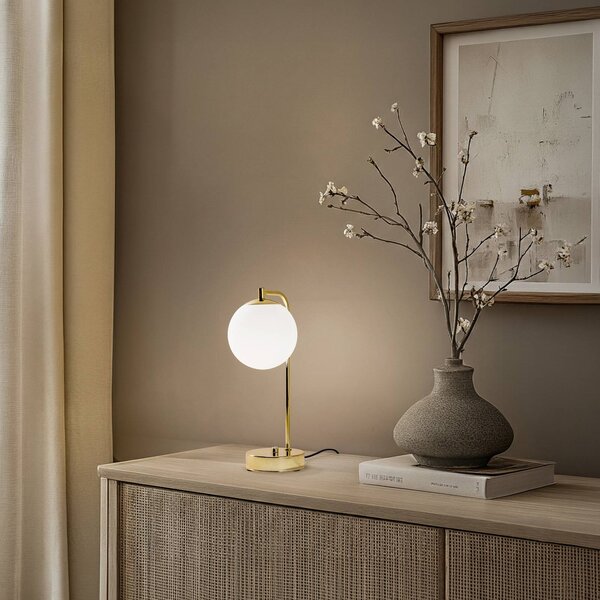 Lampada da tavolo Rico Domiluce, Ottone / Oro, Soggiorno / Sala da pranzo, Metallo, Moderno, Lampada da tavolo