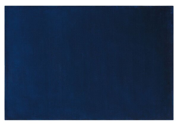 Tappeto Blu Navy Viscosa 160 x 230 cm Trapuntato a Mano pelo corto Moderno Beliani