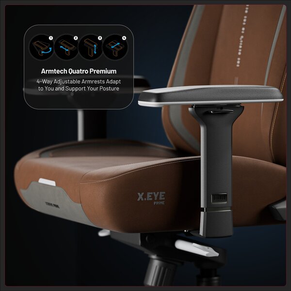 Sedia da gaming in tessuto marrone, Normal: Diablo X.Eye Prime Cinnamon Brown