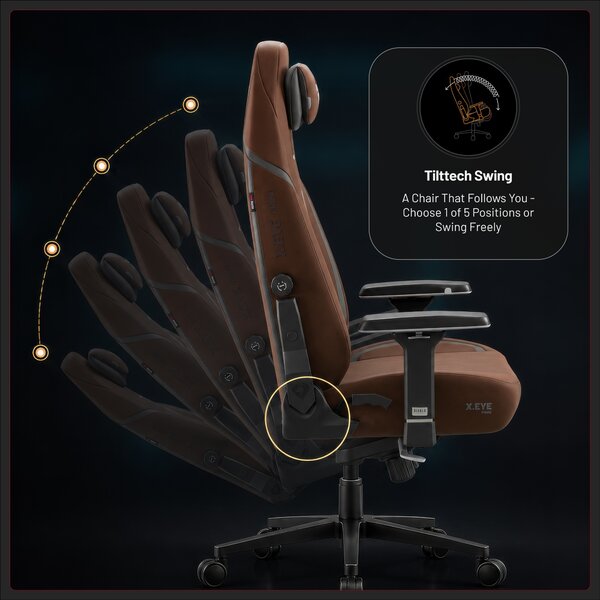 Sedia da gaming in tessuto marrone, Normal: Diablo X.Eye Prime Cinnamon Brown