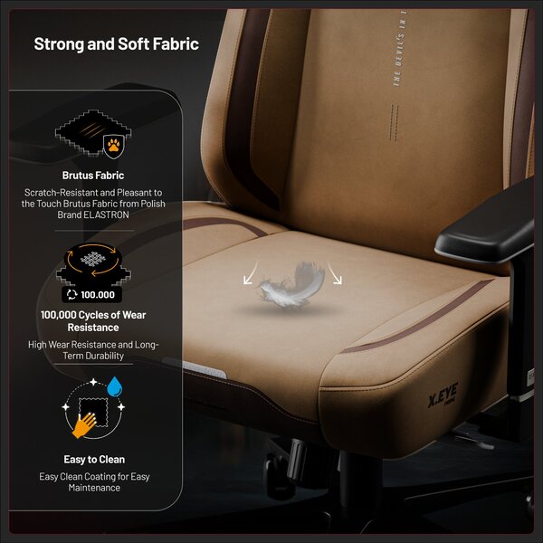 Sedia gaming in tessuto marrone, Normal: Diablo X.Eye Prime Camel Brown