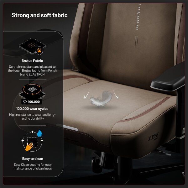 Sedia da gaming in tessuto grigio, Normal: Diablo X.Eye Prime Elephant Grey