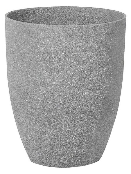 Vaso per piante in pietra grigia in poliresina 35 x 35 x 42 cm per interni ed esterni Beliani