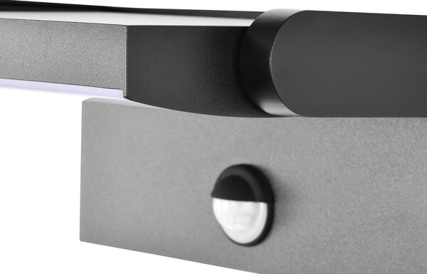 CMD Applique a LED 9081, sensore, antracite, 21 cm, CCT, IP54 9081, Nero, Alluminio, Moderno