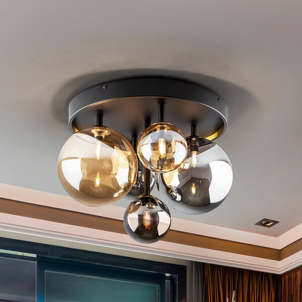 Schuller Valencia Plafoniera a LED Dark, Multicolore, Soggiorno / Sala da pranzo, Vetro, Plafoniera LED