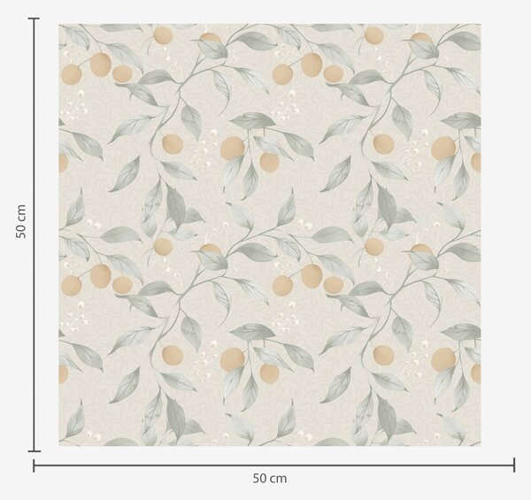 Carta da parati Rami chiari con bacche arancioni, Parati fiori e piante classici, a00344 : Uwalls.it
