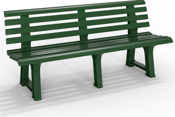 Panchina da giardino Orchidea sedile panchina da giardino panchina da parco in plastica 3 posti, colore:verde