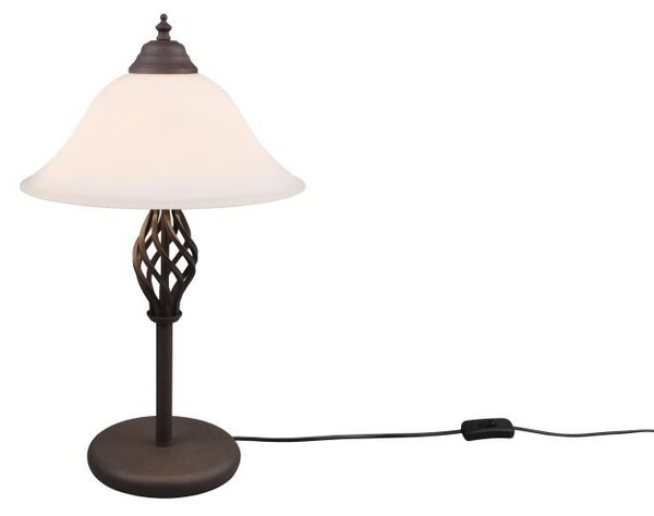 Lampada da tavolo RUSTICA E14 40 W marrone antico