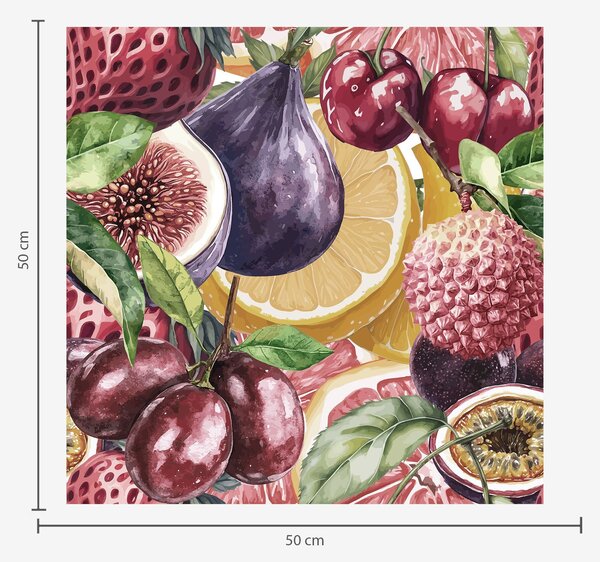 Carta da parati Frutti tropicali succosi, Parati classici Cibo e bevande, a00416 : Uwalls.it