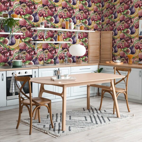 Carta da parati Frutti tropicali succosi, Parati classici Cibo e bevande, a00416 : Uwalls.it