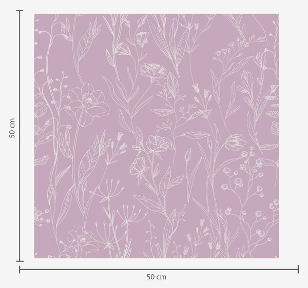 Carta da parati Fiori selvatici minimalisti", Parati fiori e piante classici, a00417v2 : Uwalls.it