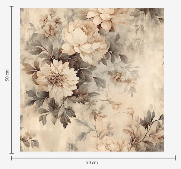 Carta da parati Fiori acquerellati d'epoca", Parati fiori e piante classici, a00421 : Uwalls.it