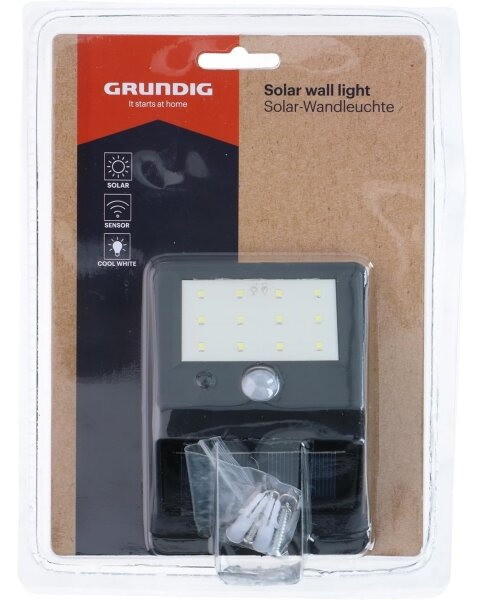 Grundig - Lampada solare da parete a LED con sensore di movimento LED/1,2V 600 mAh IP44