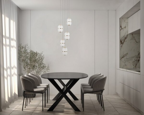 ITALUX PND-34375-5-BK - LED Lampadario a sospensione ALANI 5xLED/5,6W/230V 3000K nero
