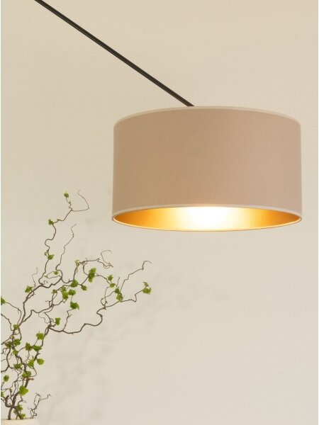 Lampadario LED regolabile su asta GORTA 1xE27/60W/230V beige/oro