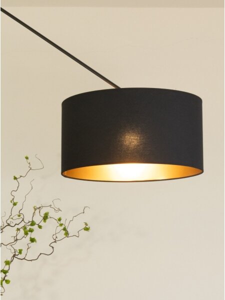 Lampadario LED regolabile con asta GORTA 1xE27/60W/230V nero/oro