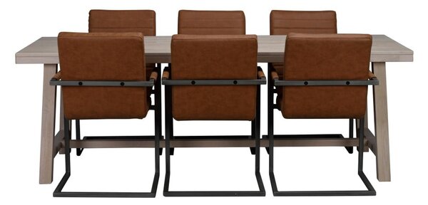Tavolo da pranzo in rovere laccato opaco , 220 x 95 cm Brooklyn - Rowico