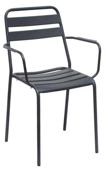 ROMANUS - set tavolo in metallo cm 60 x 60 x 72 h con 2 poltrone Romanus