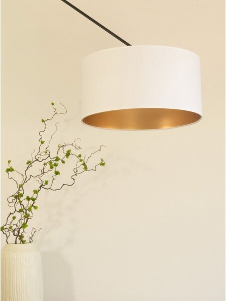 Lampadario LED regolabile a stelo GORTA 1xE27/60W/230V bianco/oro