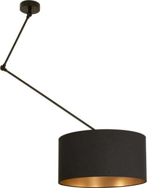 Lampadario LED regolabile con asta GORTA 1xE27/60W/230V nero/oro