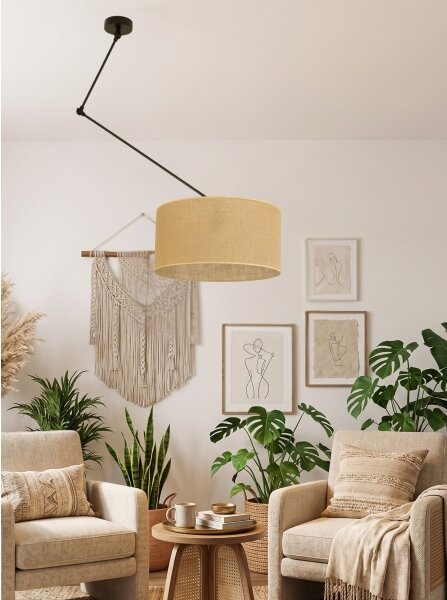 Lampadario LED regolabile su asta GORTA 1xE27/60W/230V iuta