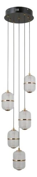 ITALUX PND-34375-5-BK - LED Lampadario a sospensione ALANI 5xLED/5,6W/230V 3000K nero