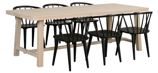 Tavolo da pranzo in rovere laccato opaco , 220 x 95 cm Brooklyn - Rowico