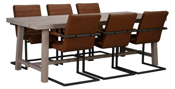 Tavolo da pranzo in rovere laccato opaco , 220 x 95 cm Brooklyn - Rowico