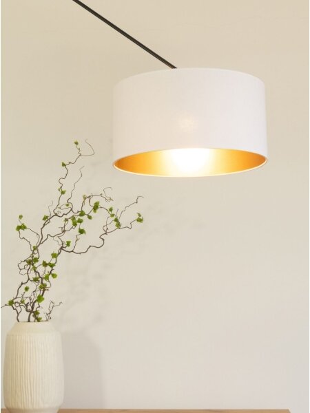 Lampadario LED regolabile a stelo GORTA 1xE27/60W/230V bianco/oro