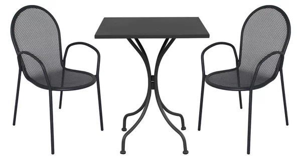 ROMANUS - set tavolo in metallo cm 60 x 60 x 72 h con 2 poltrone Maris